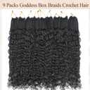 Vustbeauty 9 Packs Boho Box Braids Crochet Hair 24 Inch Goddess Box Braids Crochet Hair With Curly Ends Synthetic Bohemian Braids Hair Extension For Women (24inch, 1b)