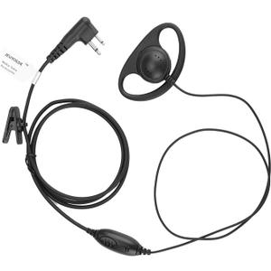 CLS1110 D Shape Earpiece Surveillance Headset with Mic Compatible with Motorola Two Way Radio RMM2050 XU2600 CLS1410 CP200 GP300 PR400
