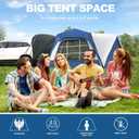 H&ZT 2in1 6-Person Huge SUV Tent Car Tailgate Tent with Porch, 10' x 10' Tent Attachment to SUV Car with 6' x 7' Screen Room Vestibule Awning Porch