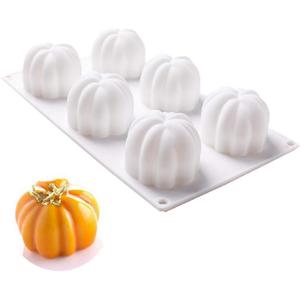 EchoDone Pumpkin Silicone Mold 6 Cavities Cupcake Baking Pan Mousse Tray Molds Kitchen Cake Decoration Fondant Mold for Halloween EchoDone Pumpkin Silicone Mold 6 Cavities Cupcake Baking Pan Mousse Tray Molds Kitchen Cake Decoration Fondant Mold for Halloween