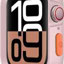 Rugged Case Compatible with Apple Watch Case 46mm Series 11/10, Soft Flexible TPU Shockproof Protective Bumper Cover for iWatch 46mm, Pink