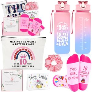 Awfrky Gifts for 10 Year Old Girl, 10 Year Old Girl Birthday Gifts, 10th Birthday Gift for Girls Ideas for Daughter, Sister, Niece, Granddaughter, Popular Double Digits Birthday Gift for Teen Girls