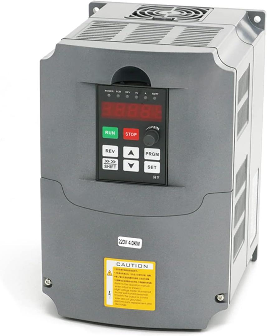 VFD Converter,Variable Frequency Drive,220VAC Single Phase Input to 220V Three Phase,for Motor/Spindle Speed Rotation (HY Series 220v 4kW-5HP Model)
