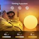 LOFTEK Floating Pool Light - 16-inch Large Ball Lamp with Remote - 3 Modes & 16 RGB Colorful - Waterproof & Rechargeable Globe Floor Lamp for Pool Party, Gaming Room, Garden, 1-Pack