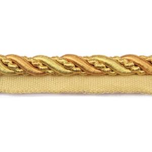 BEL AVENIR 0.43 inch 13 Yards Twisted Lip Cord Trim Basic Sewing Luxury Multicolor Handmade Crafts DIY Crafts Decoration Edge Piping Embellishments (Gold)
