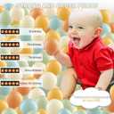 Ball Pit Balls, Safe Non-Toxic BPA-Free Crush-Proof Plastic Balls for Toddlers, Gift for Kids Birthday & Christmas, for Indoor Playpens, Party Decorations & Amusement Activities