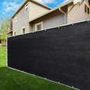 ShadeMart 4' x 5' Fence Privacy Screen Black Heavy Duty 170 GSM Fencing Mesh Shade Net with Zip Ties, 90% Blockage Fence Screen for Balcony Yard Outdoor Garden Pool (We Customize Size)