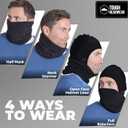 Tough Headwear Balaclava Ski Mask for Men & Women - Motorcycle Shiesty Mask - Thermal Winter Face Masks - Men's Pasamontaas (Black)