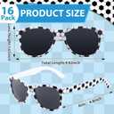 CHUNNIN 16 Pack Soccer Sunglasses White Black Frame Sunglasses Bulk for Soccer Party Favors Sports Plastic Glasses for Team Gifts Birthday Goodie Bags Stuffers Sports Theme Party Supplies Favors
