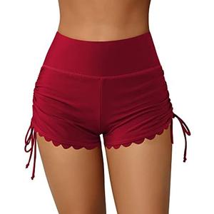 ATTRACO Women Swim Shorts High Waisted Swimsuit Shorts Swim Bottom Board Shorts (Small)