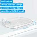 Lazy Susan Turntable for Refrigerator, Square Turntable Organizer for Fridge Cabinet, Pantry, Countertop | 16.5" x 11.1" (Rectangle 2 Pack - Clear)