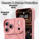 OOK for iPhone 17 Pro 6.3inch Silicone Slim Case,Pink Gardenias | Silicone Floral Flower Cute Pattern,Camera Protection Soft Slim Phone Cover for Girls Women