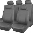 Flying Banner Car Seat Covers Front Seats Rear Bench Polyester car seat Protectors Easy installations Rear Bench Split Classic Man Lady Truck (Solid Gray)