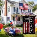 3 x 250 Anniversary USA Garden Flag, 250th Anniversary Flag America 1776-2026 Commemorative Patriotic Banner 250 Year 4th of July Yard Sign Double-Sided Waterproof Garden Flag 12x18 Inch