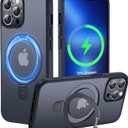 CASEKOO Designed for iPhone 12 Pro Max Case with Magnetic Invisible Stand [Military Drop Protection] [Compatible with MagSafe] Shockproof Slim Translucent Matte Promax Case 6.7 Inch, Black