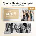 HOUSE DAY Space Saving Hangers 100 Pack, Clothes Hanger Connector Hooks, Heavy Duty Closet Space Saver, Small Space Solutions, Cascading Dorm Room Closet Organizer and Storage - Black