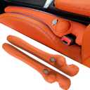 HOLDCY Inflatable Car Seat Gap Filler 2 Pack – Universal Adjustable Air-Cushion Blocker Prevents Phone Dropping - No Seatbelt Obstruction - Car Interior Accessories for SUV, Truck & Sedan (Orange)