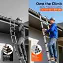 Telescoping Ladder 16.5 FT Telescope Ladder Stainless Steel, Extension Collapsible Telescopic Ladders with 2 Hooks Folding Extendable Adjustable Portable Rv Ladders for Home Roof, 330lbs Max Capacity