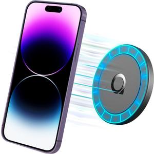Sticky Magnetic Phone Mount Compatible with Magsafe 16 15 14 13 12 Pro Max Mini Car Mount and Wall Mount Soft Silicone Front