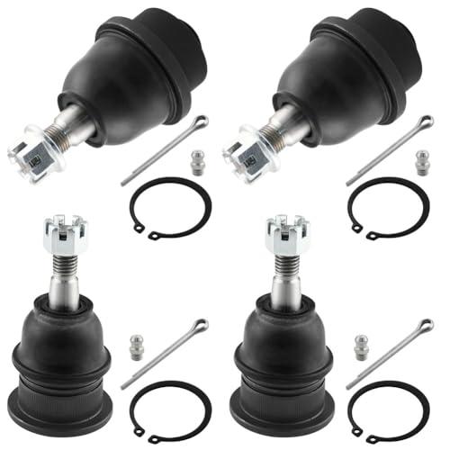 MotorbyMotor 4pc Front Upper & Lower Ball Joint fits for Chevy Silverado/GMC Sierra 1500 2500 3500 HD, Chevrolet Avalanche Suburban, GMC Yukon XL Suspension Ball Joint Kit K6693 K6696