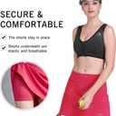 Women's Tennis Skirts High Waisted Athletic Workout Golf Skorts with Pockets Built-in Shorts Sports Running Skirts (Red, L)