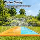Spring Water 40FT Slip and Water Slide, Extra Long Slip n Water Slide for Kids and Adults, 2 Inflatable Bodyboards and Sprinkler, Giant Summer Heavy Duty Water Slides Outdoor Toys for Backyard