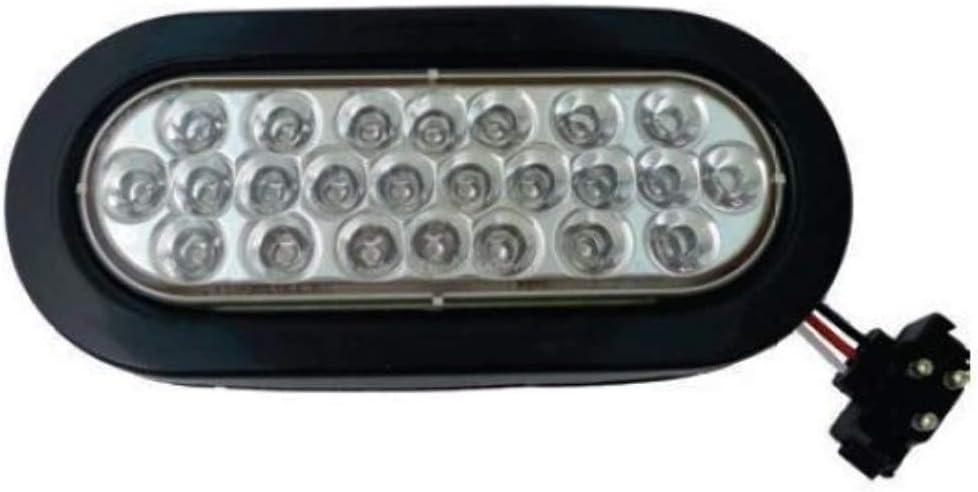 Fortpro 6" Amber Oval Marker/Tail/Turn Led Light with 24 Leds and Clear Lens | F235184