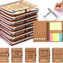 30 Sets Employee Appreciation Gifts Bulk Inspirational Spiral Notebook with Sticky Note and Motivational Bamboo Pens Thank You Gifts for Employees Coworkers,Teachers,Nurse,Office Staff,Team,Volunteer