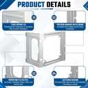 Tellegloww 100 Pack Galvanized Steel Electrical Outlet Box Mounting Bracket, for 4" and 4-11/16" Boxes, Metal Wall Mount Stud Bracket with Support Leg