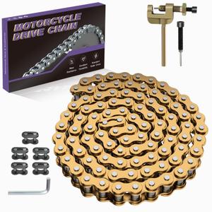 #35 Go Kart Chain 3 Feet 95 Links Replacement for Go Kart Cart Mini Bike Dirt Bike Motorcycle Powersports Parts Accessories with 35 Chain Breaker 5 Master Link