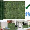 Artificial Boxwood Backdrop Roll: 40"x120" (33.5 sqft) UV-Anti Greenery Faux Grass Hedge for Indoor Outdoor Green Wall Decor, Patio Privacy Screen, Garden Fence Covering