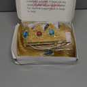 Kids Girls Blonde Princess Cosplay Wig with Crown and Earrings Long Golden Wavy Costume Wigs Accessories for Halloween Party