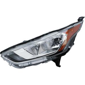 Replacement Driver Left Side Chrome Trims Halogen Headlight Headlamp for Ford Transit Connect from 2019 to 2023
