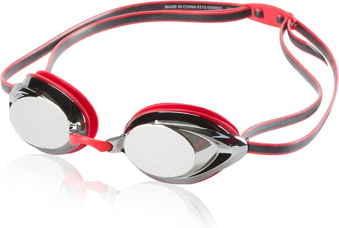 Speedo Unisex-Adult Swim Goggles Mirrored Vanquisher 2.0 Red