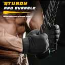 FREETOO Full-Finger Workout Gloves for Men, Padded Gym Gloves with Excellent Grip and Palm Protection (Black, L)