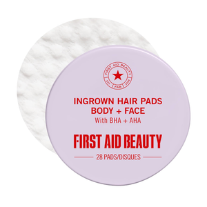 First Aid Beauty Ingrown Hair Pads Aftershave Treatment to Help Prevent Razor Bumps, Exfoliate Underarms & Bikini Area, Sensitive Skin