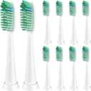 Toothbrush Replacement Whitening Heads Compatible with TAO Clean Sonic Electric Toothbrush - Brush Heads Refills, Medium Bristles, White