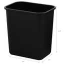 United Solutions 7 Gallon / 28 Quart Efficient Trash Wastebasket, Fits Under Desk, Small, Narrow Spaces in Commercial, Kitchen, Home Office, Dorm, Easy to Clean, Black (Pack of 1)