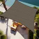 Shade&Beyond Rectangle Sun Shade Sail 08'X12' Permeable Canopy Mocha for Patio Garden Yard Deck Pergola (We Make Custom Size)