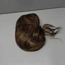 Haloo Brown Wigs with Bangs - 19 Inch Natural Wavy Synthetic Heat Resistant Medium Length Hair Wigs for Women Daily Party, Blonde Mixed Brown