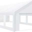 COBIZI 16x32 Party Tent Heavy Duty for Parties, Church Activities & Wedding, Galvanized Large Outdoor Gazebo with Removable Sidewall & Built-in Sandbag, Carpas para Fiestas, Waterproof, White