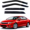 KPY Rain Guards Fit for 2006-2011 Honda Civic, Out-Channel Window Visors Vent Wind Deflectors 4PC, Car Accessories for 06-11 Civic (Sedan Only)