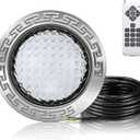 PROPART 10 Inch Inground Pool Light | 12V LED RGBW Remote Control | IP68 Waterproof | 150W Equivalent |50FT