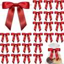 60 PCS Bows for Gift Wrapping - 3" Premium Satin Ribbon Bows Premade Twist Tie Bow for Treat Bags Cake Pop Bow for Wedding Favors Small Bows for Baby Shower Decorations