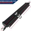 12" RV Screen Door Slider Panel and Handle/Stop for RV, Trailer, Camper, Motor Home, Cargo Trailer - OEM Replacement (Black)