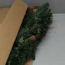 National Tree Company 9 ft Pre-Lit Carolina Pine Artificial Christmas Garland, Christmas Decoration with Pinecones, 100 Clear Lights, 240 Tips, Green