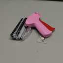 Stitch Gun for Clothes - Includes 6 Fine Needles, 1000 White & 1000 Black Fasteners, Handheld Stitch Gun - Quick Clothing Fixer, Tag Gun for Clothes (Pink Red)