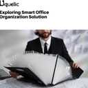 Uquelic 26 Pockets Expanding File Folder Organizer - Upgraded Durable Buckle, Accordion Folder Base with Ergonomic Portable Handle/Large A4 Letter Size Document Organizer, Folders with Pockets