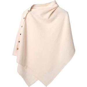 Women's Versatile Knitted Shawls Scarf Poncho Sweater Capes with Buttons Lightweight Spring Summer Fall Winter Wraps, Size: 54"x24"