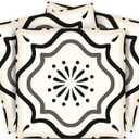 Black & White Collection Peel and Stick Tile Stickers 24 PC Set backsplash Tile Decals Bathroom & Kitchen Vinyl Wall Decals Easy to Apply Just Peel & Stick Home Decor (Black & White B5, 6x6 Inch)